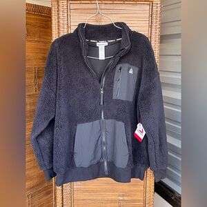 Reebok Women's Getaway Sherpa Jacket With Front Zipper Pocket XL